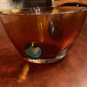 Evolution Waterford Crystal Amber Glass Bowl
